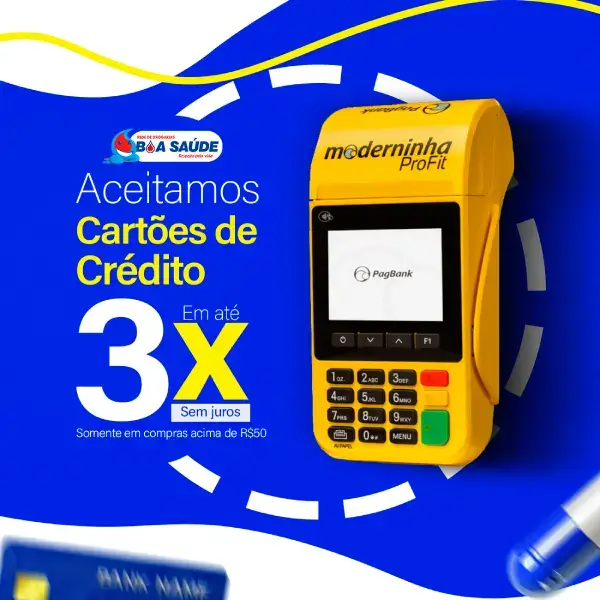 Aceitamos cartões