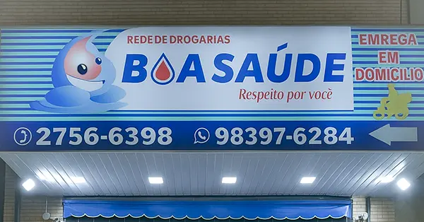 Mapa mostrando a localização da Drogaria Boa Saúde